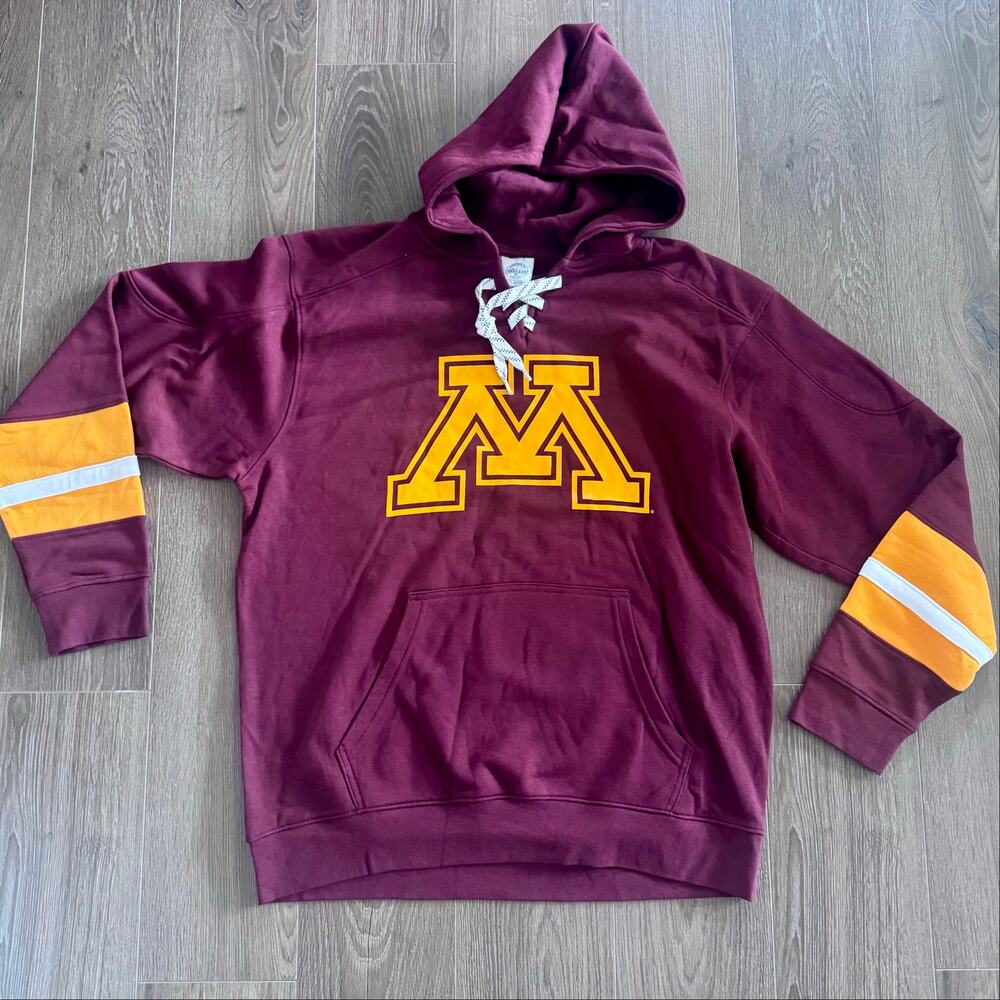 NCAA University Minnesota Golden Gophers Sweatshirt Hoodie Large Rivalry Threads